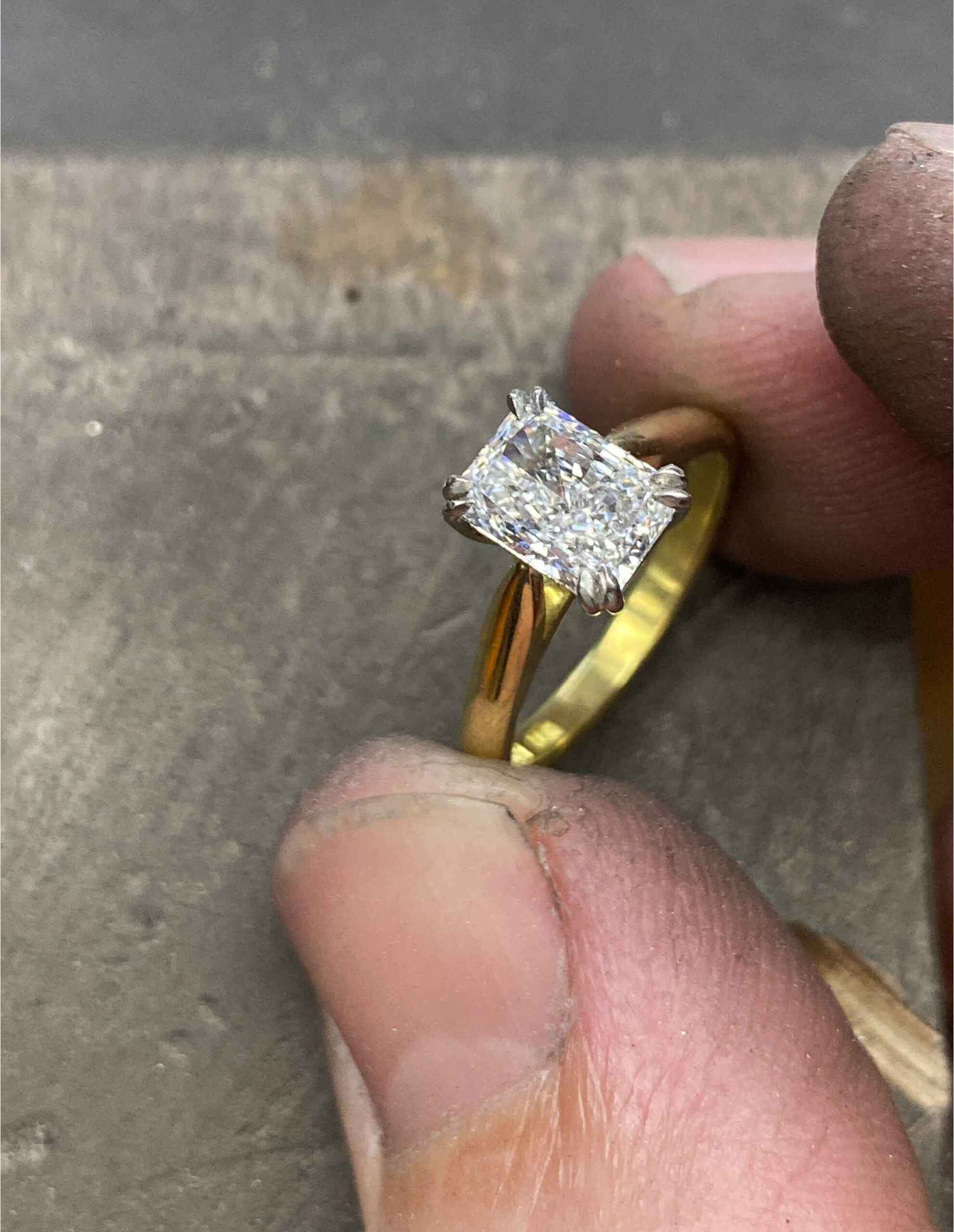 Diamond securely set